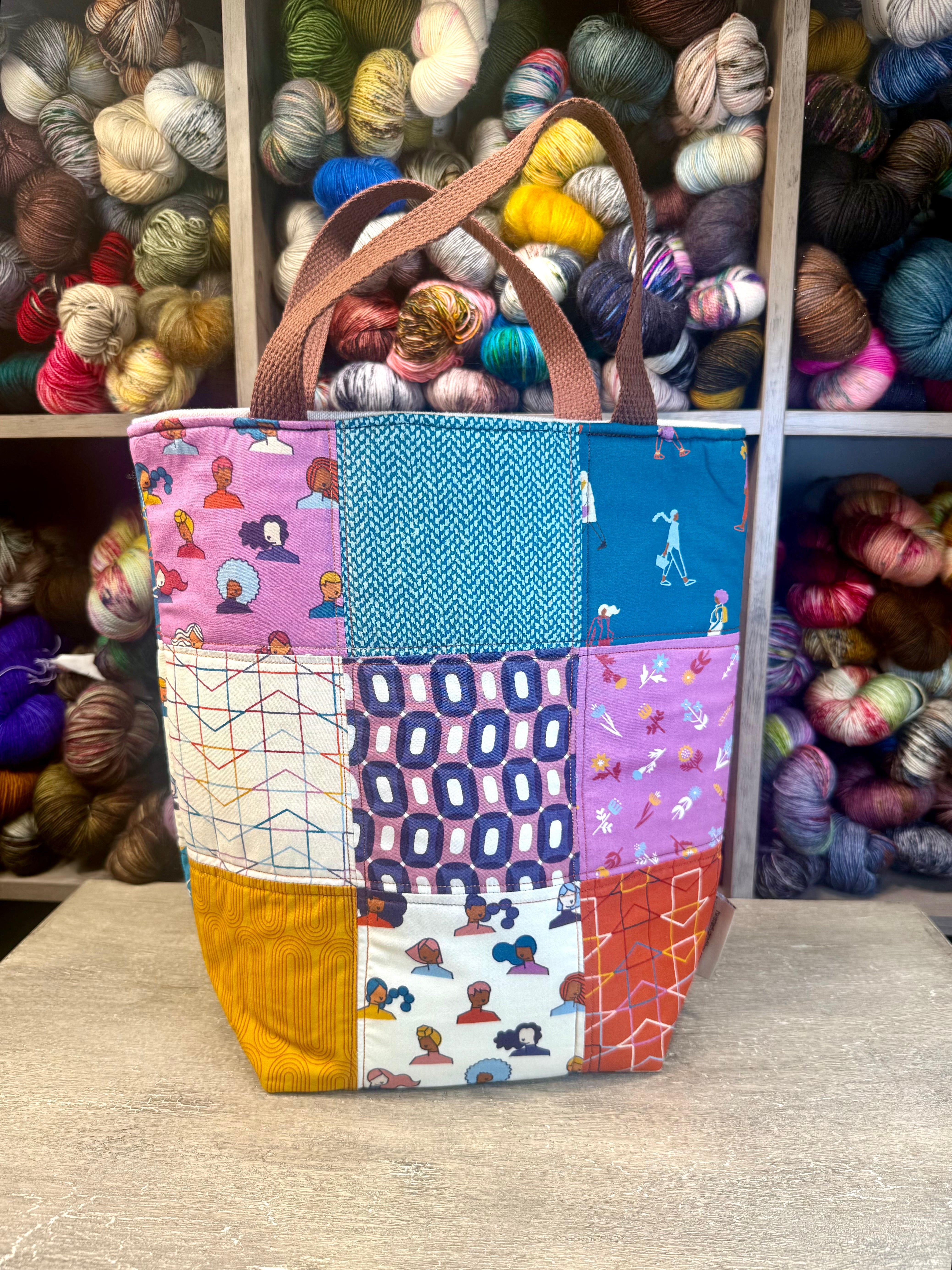Squares Quilted Tote  -Limited Bag  Sale