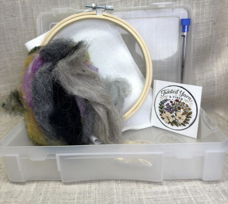 Sheep in Purple Fields Needle Felting Kit