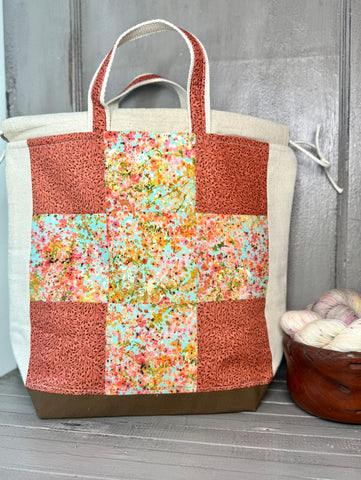 Cherry Blossom Patchwork Project Bag-a9