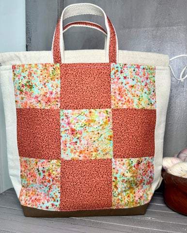 Cherry Blossom Patchwork Project Bag-a10