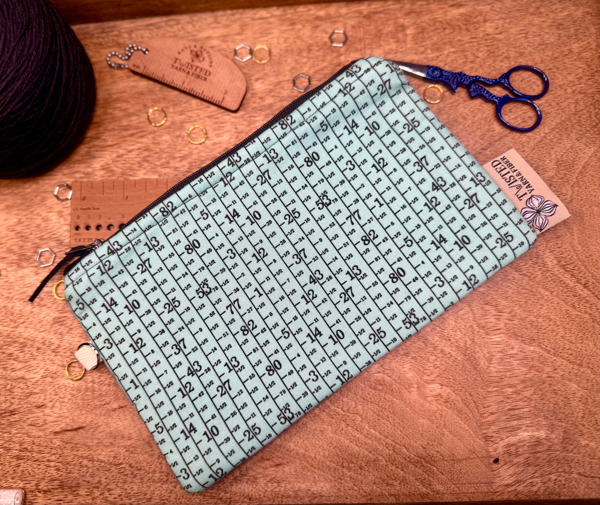 Ruler Zipped Notion Bag