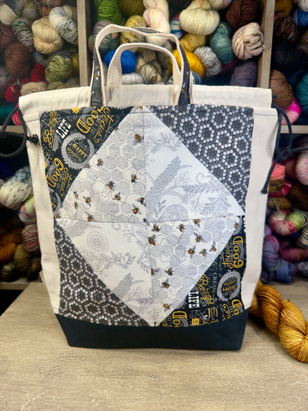 Bees Patchwork Project Bag-E