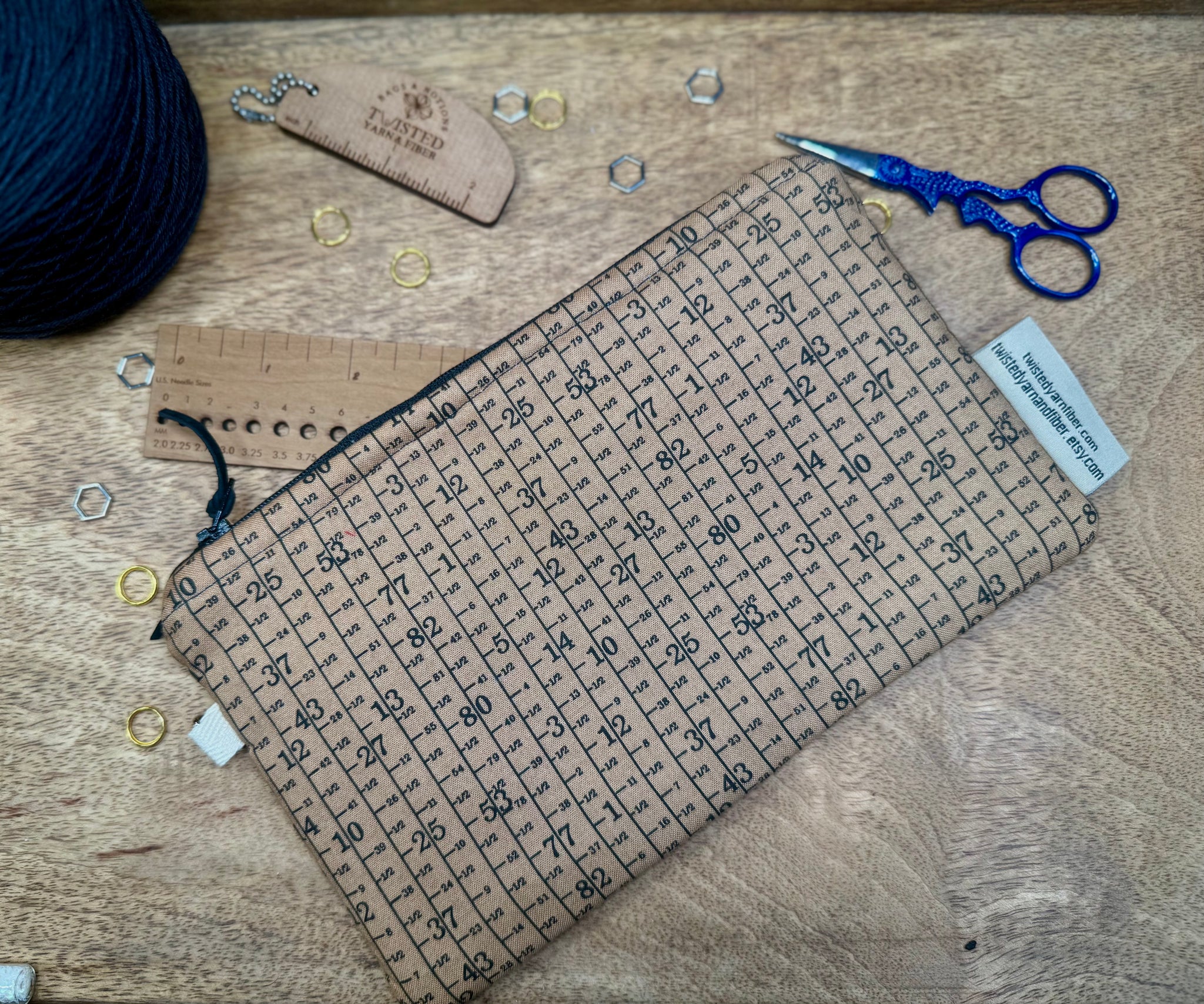 Ruler Zipped Notion Bag