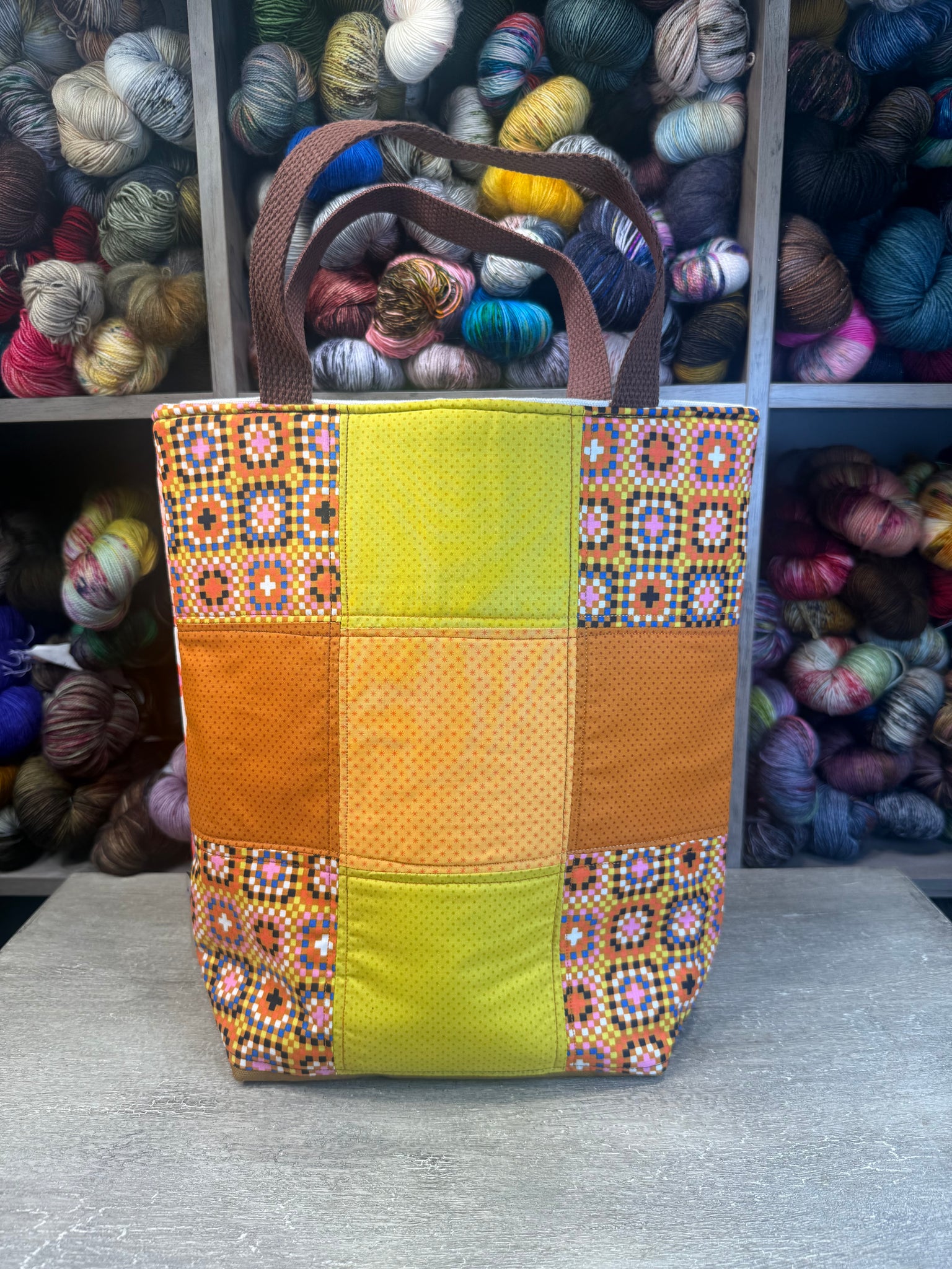 Squares Quilted Tote  -Limited Bag