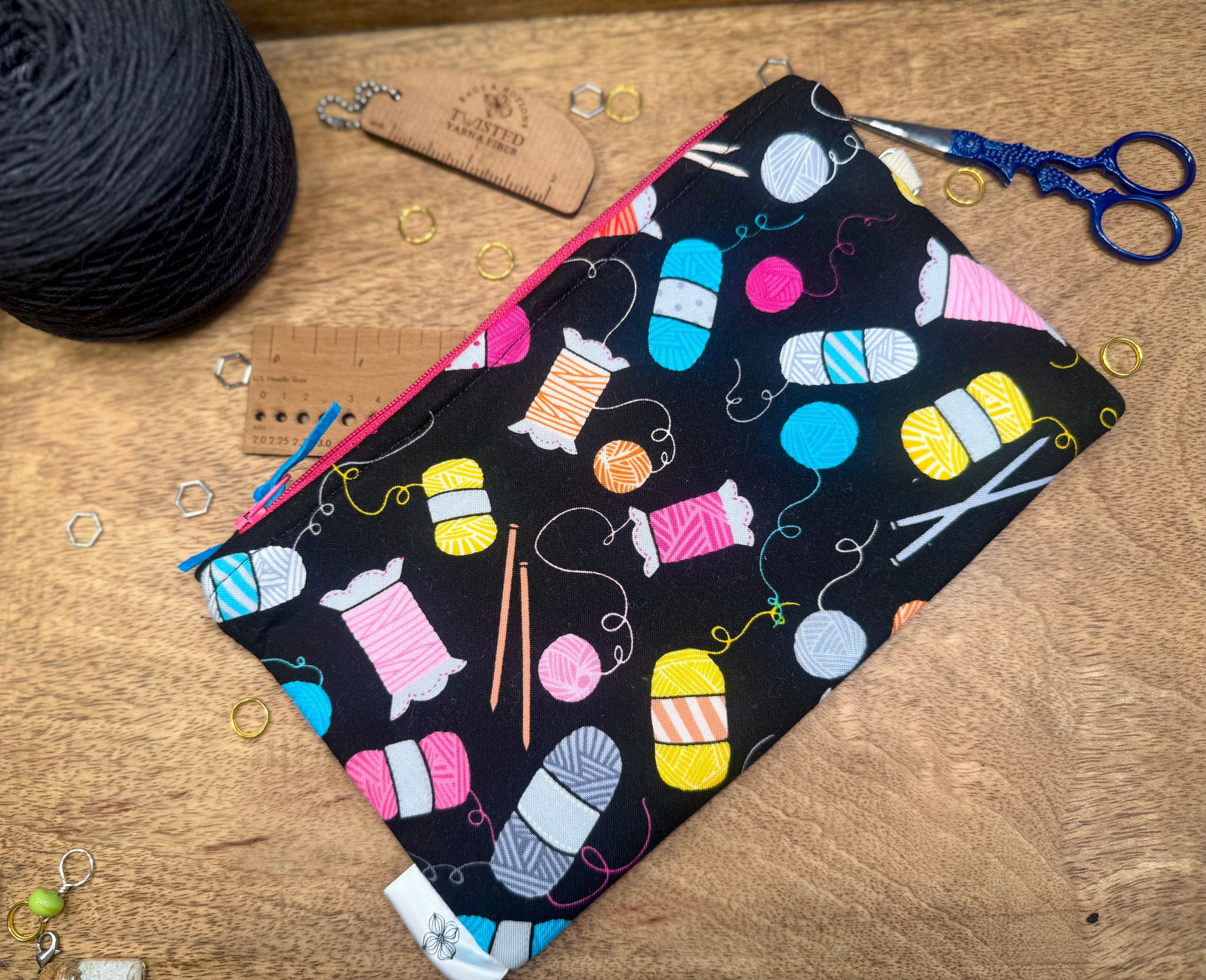 Zipped Notion Bag (zipper color varies)