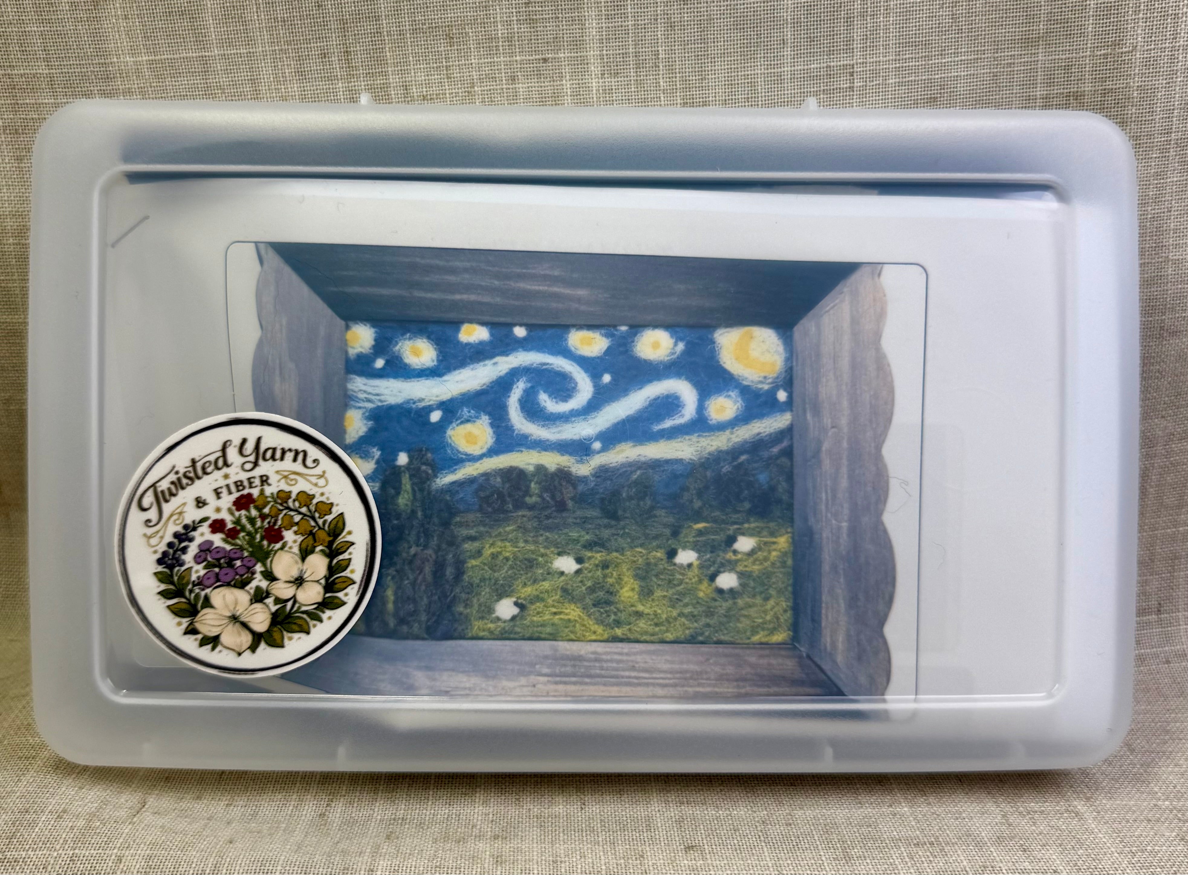 Sheep under a Starry Night Needle Felting Kit