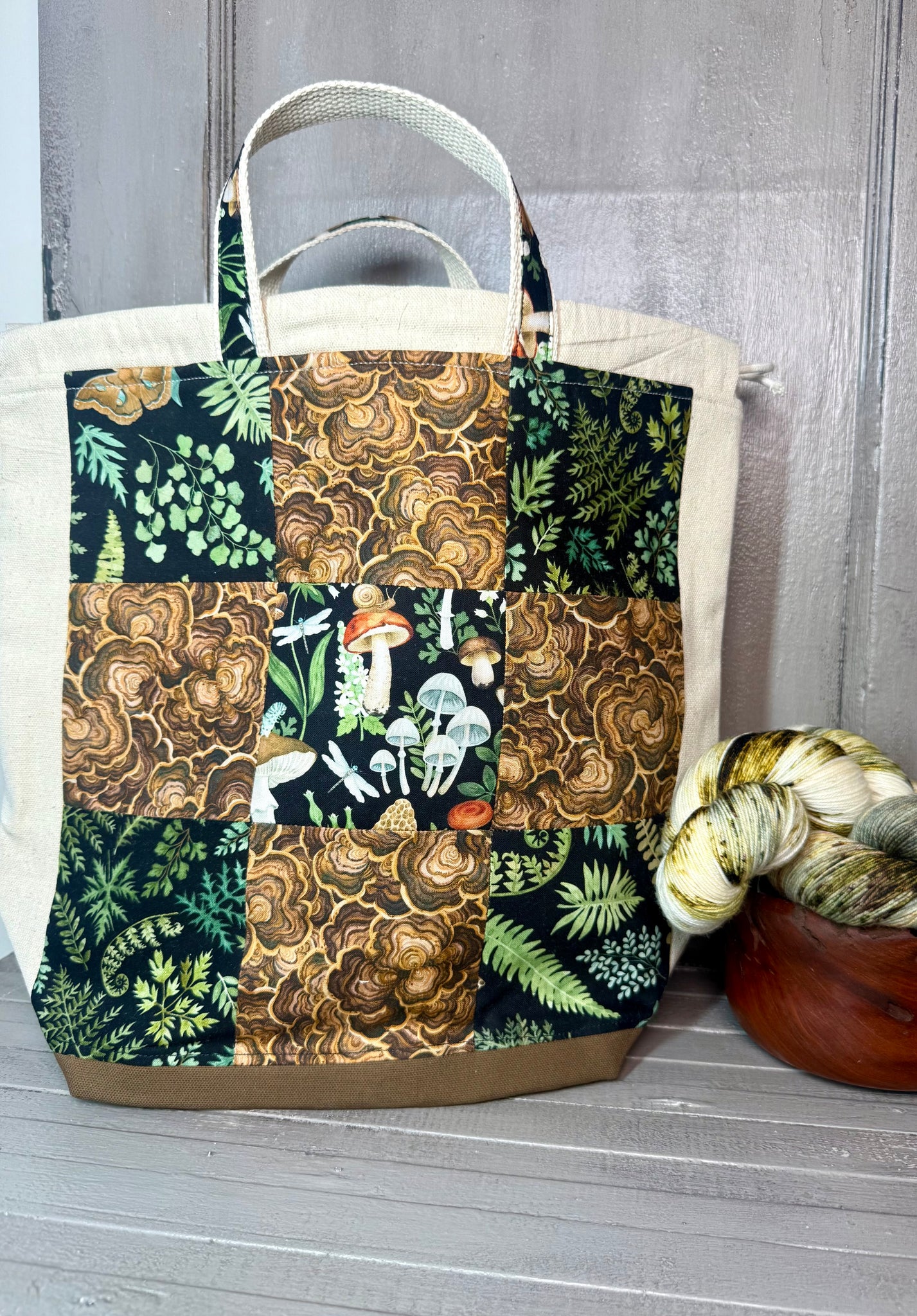 Cottage Woods Patchwork Project Bag-a4