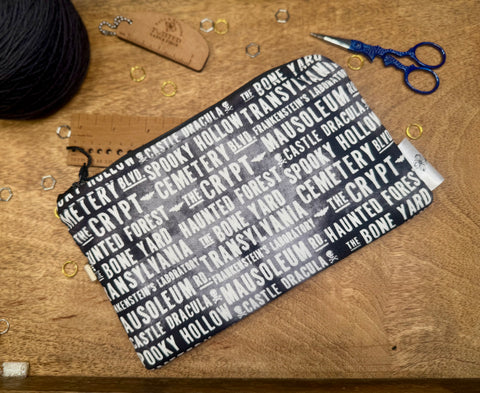 Spooky Zipped Notion Bag