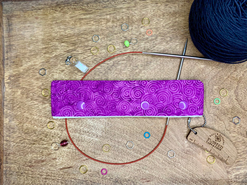 Purple Batik Needle Holder