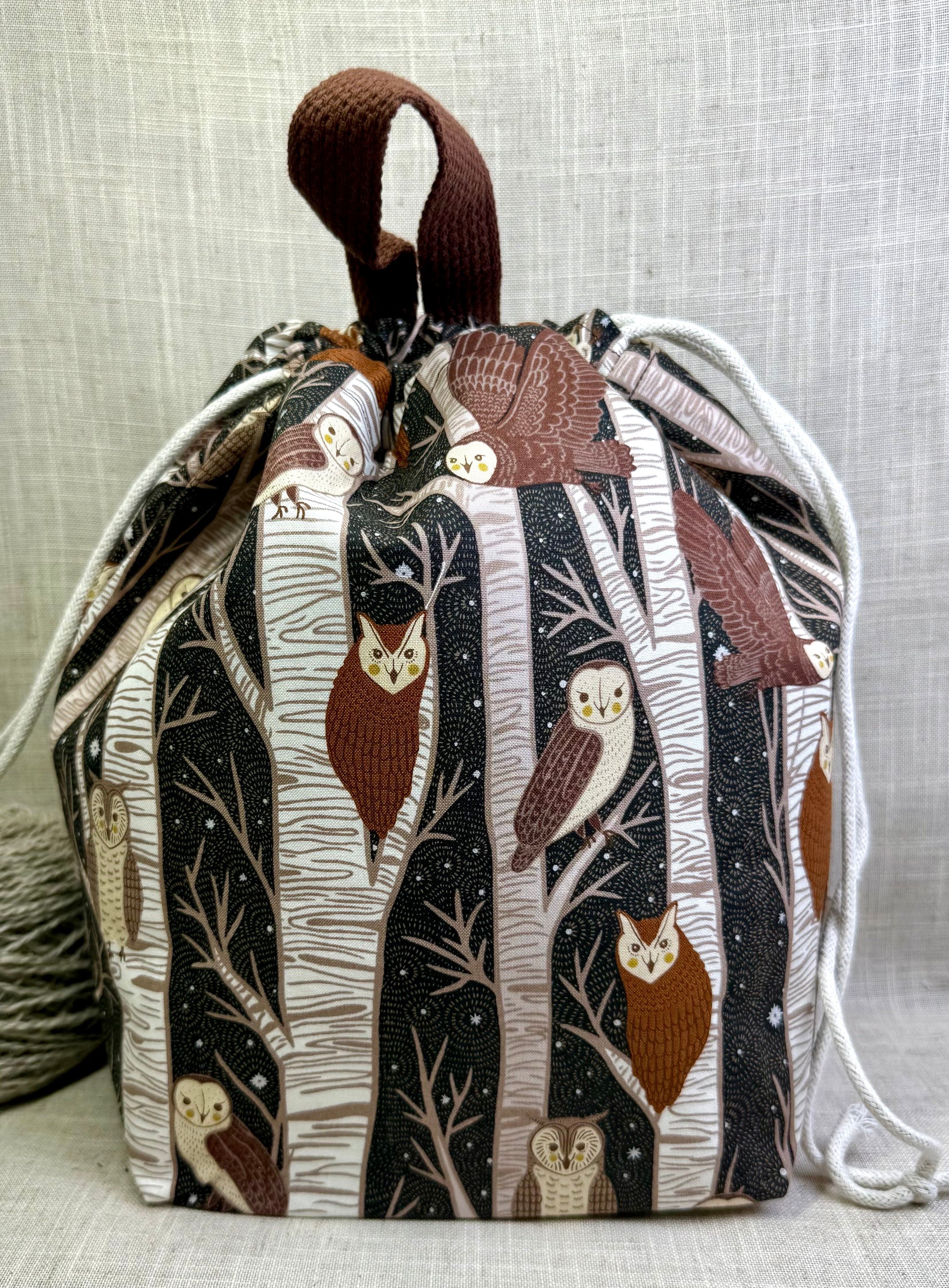 Brown Owls Bucket Bag