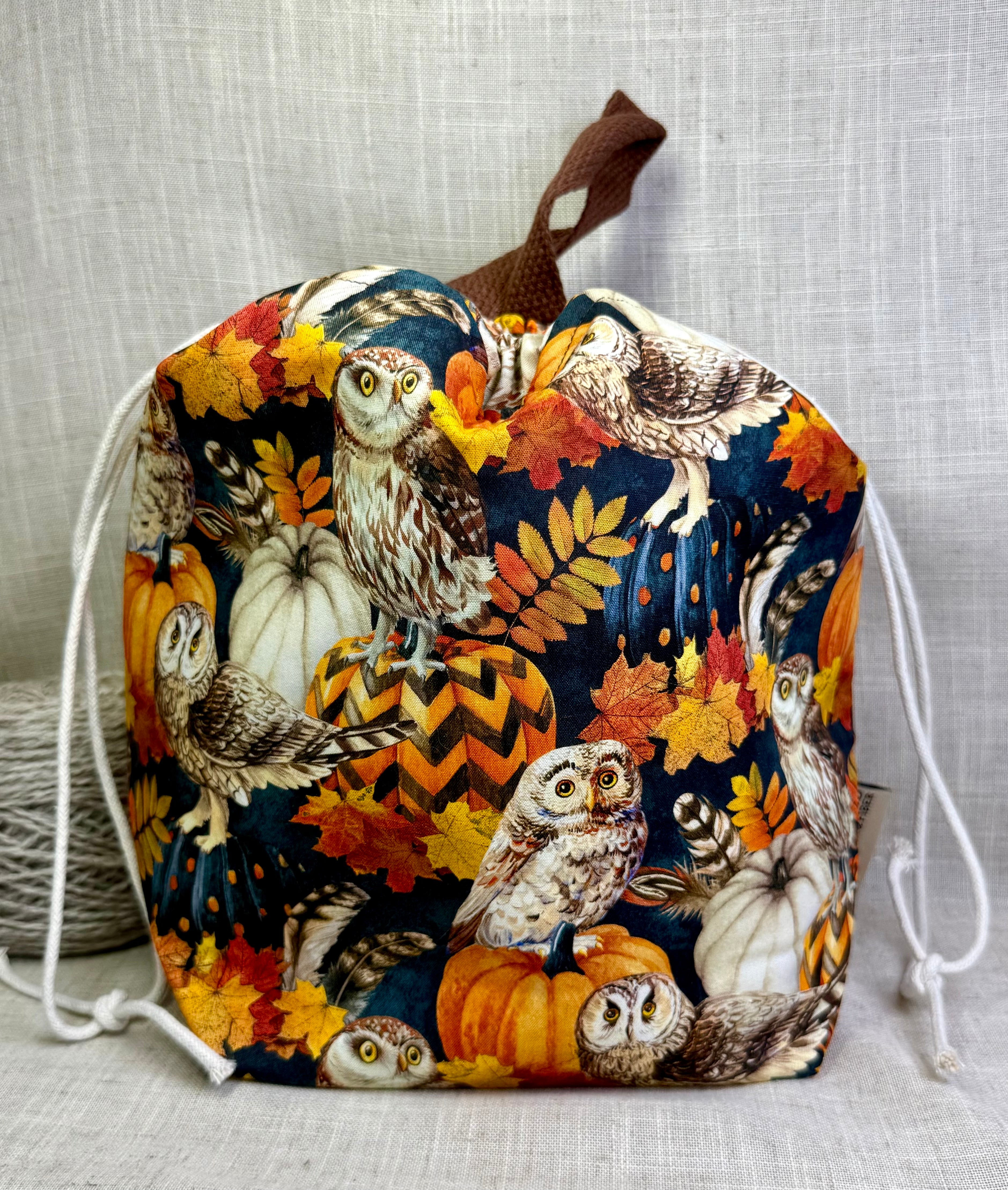Owls and Pumpkins Bucket Bag