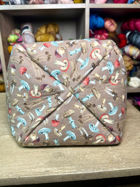 Mocha Mushroom Yarn Tote