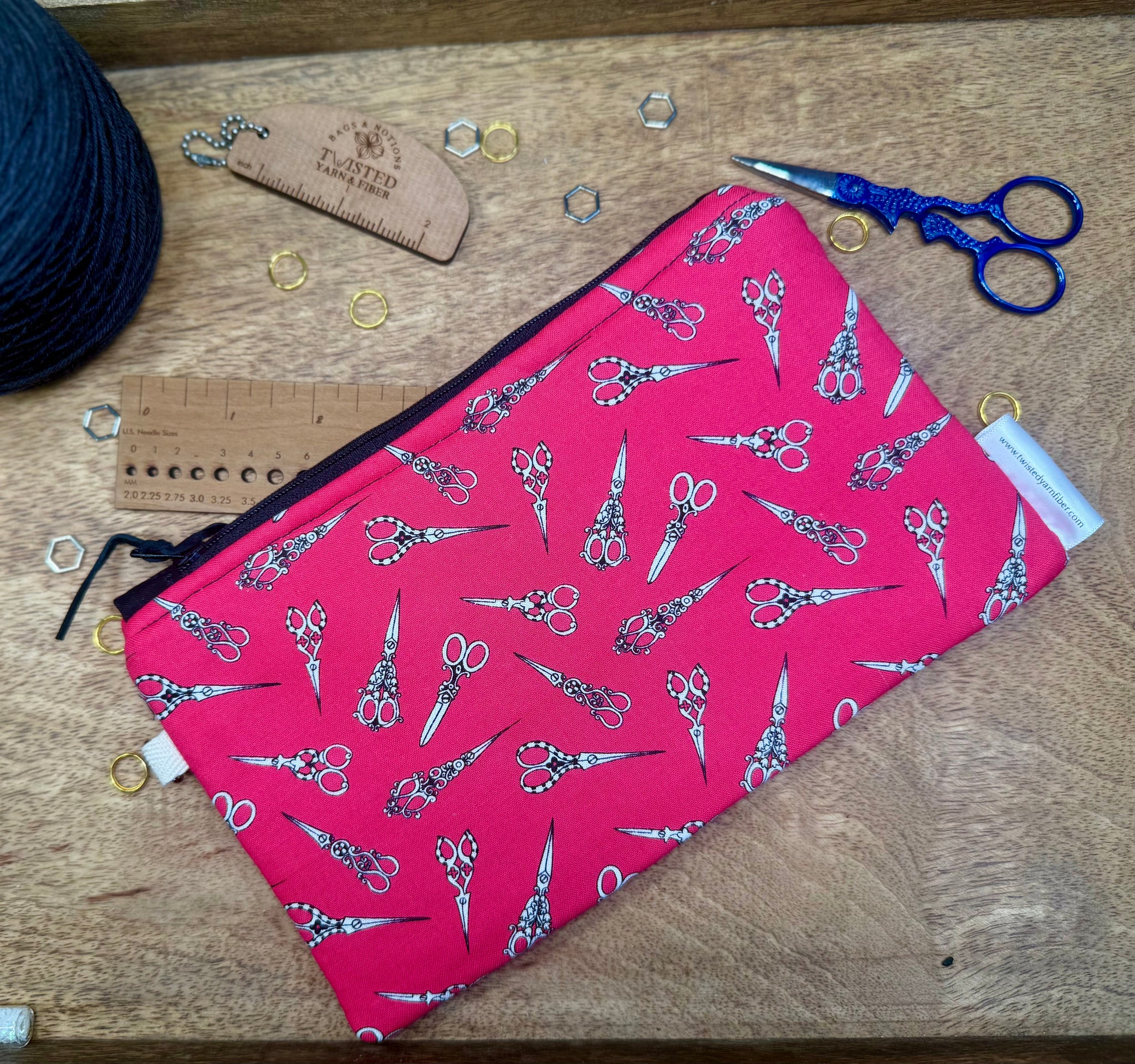 Scissors Zipped Notion Bag