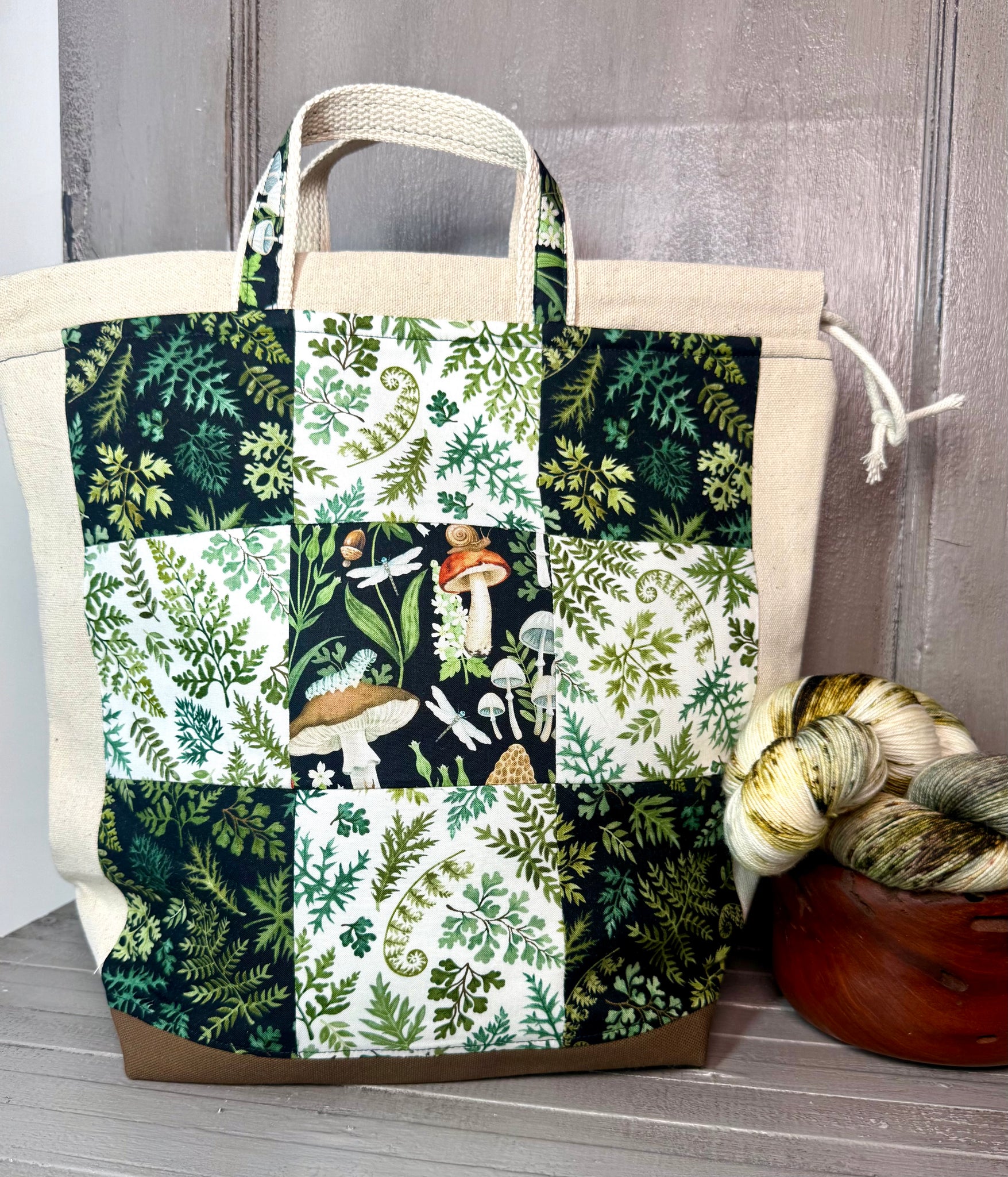 Cottage Woods Patchwork Project Bag-a8