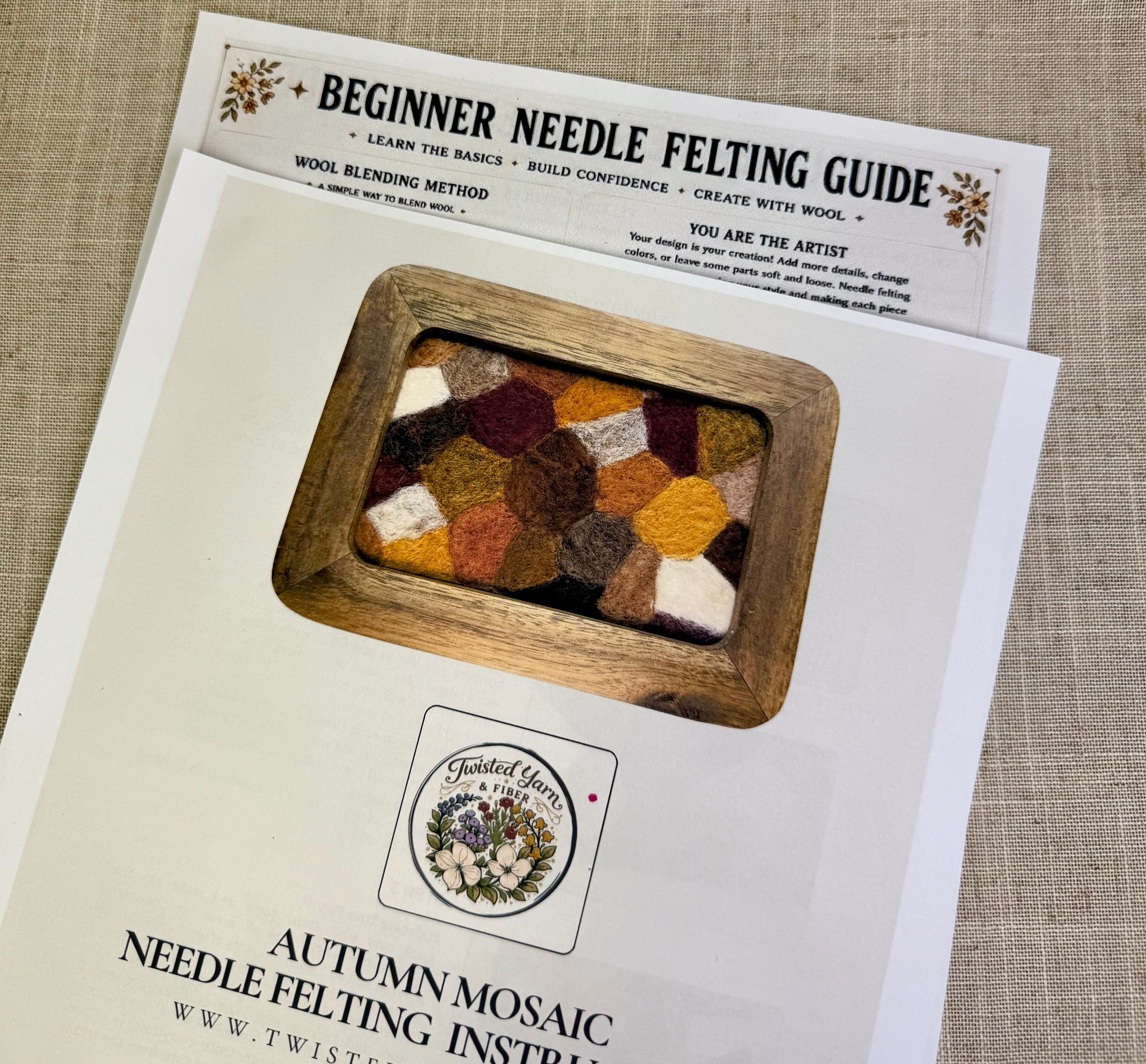Autumn Abstract Needle Felting Kit