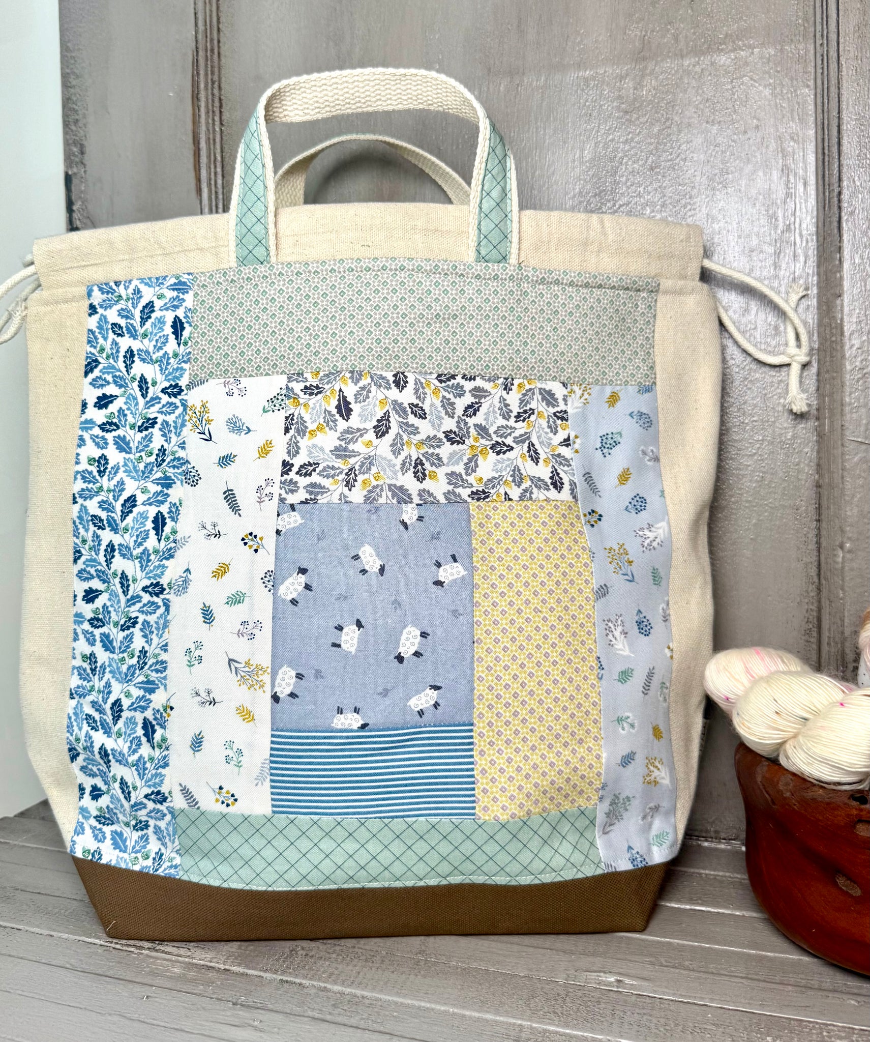 Sheep Patchwork Project Bag