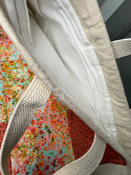 Cherry Blossom Patchwork Project Bag-a10