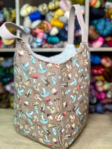 Mocha Mushroom Yarn Tote