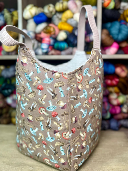 Mocha Mushroom Yarn Tote