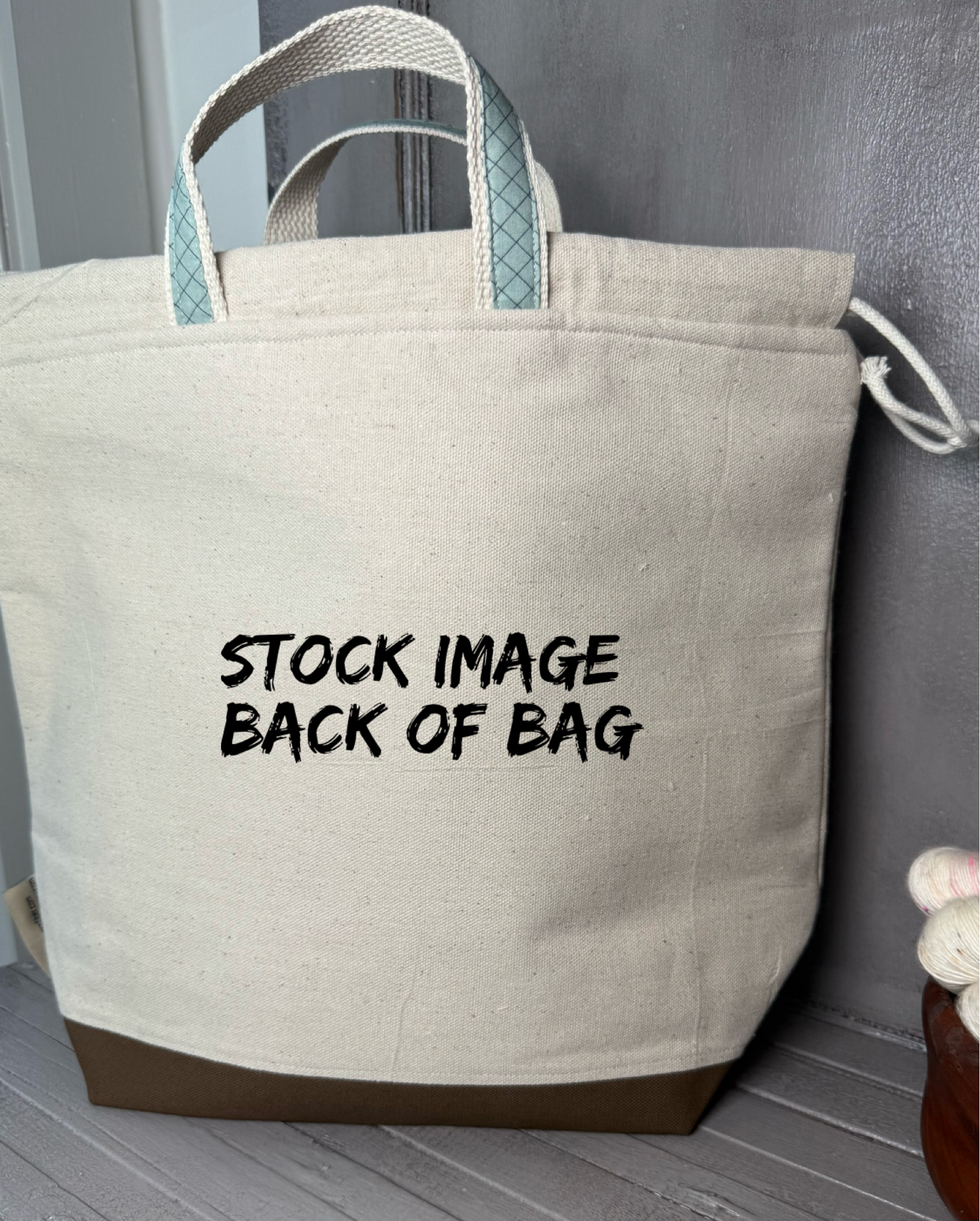 Spooky Patchwork Project Bag (skeleton handles)
