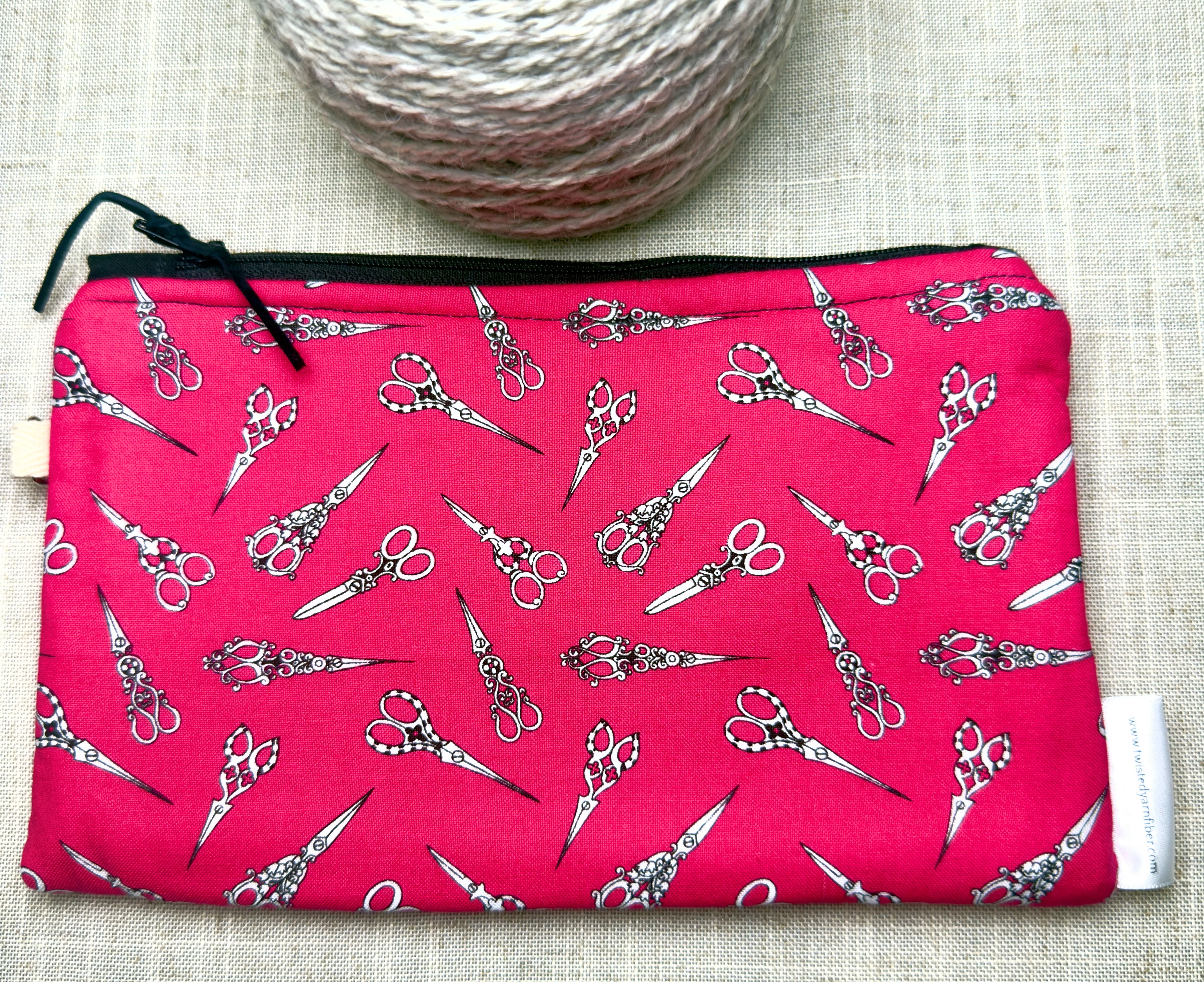 Scissors Zipped Notion Bag