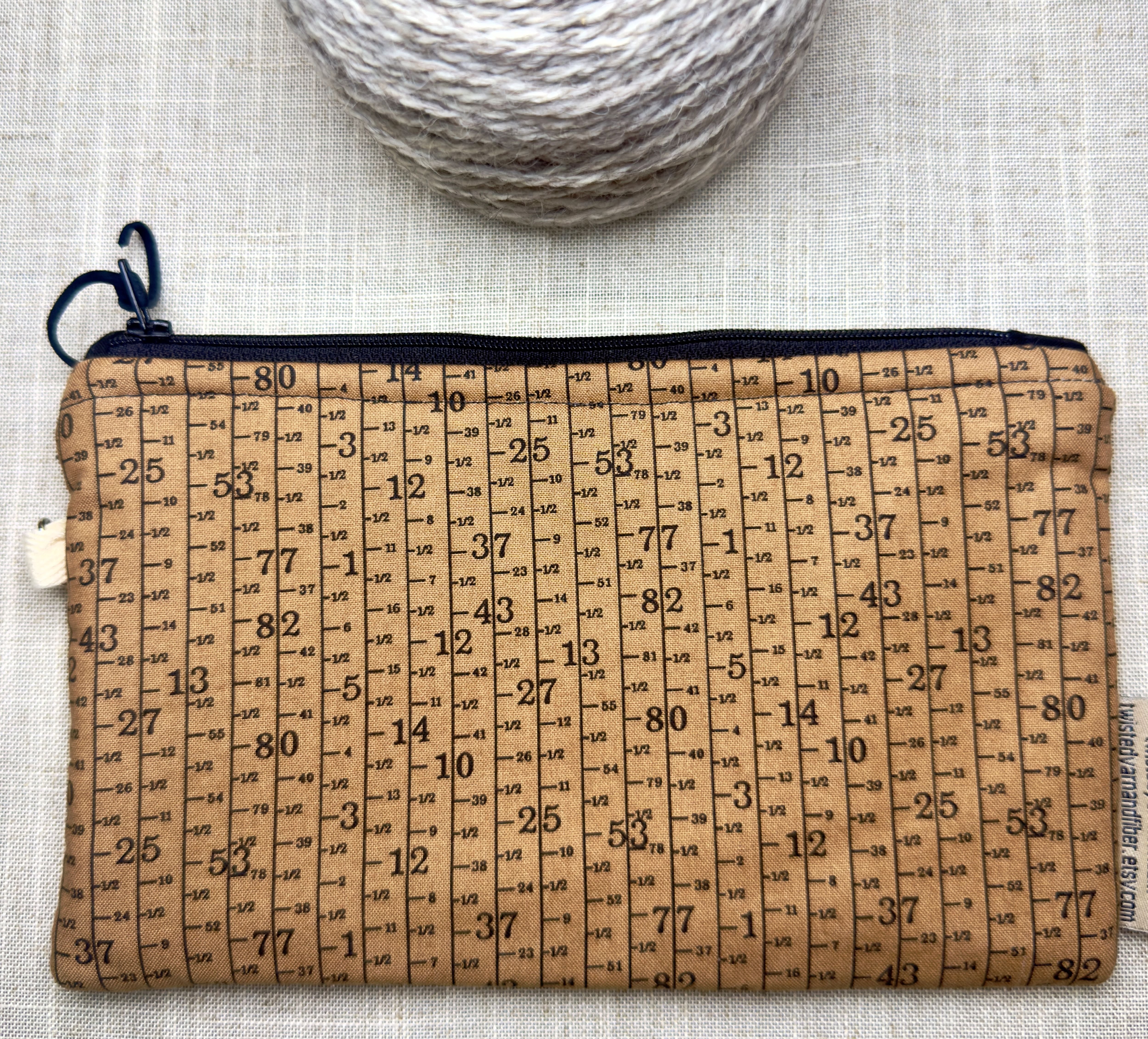 Ruler Zipped Notion Bag