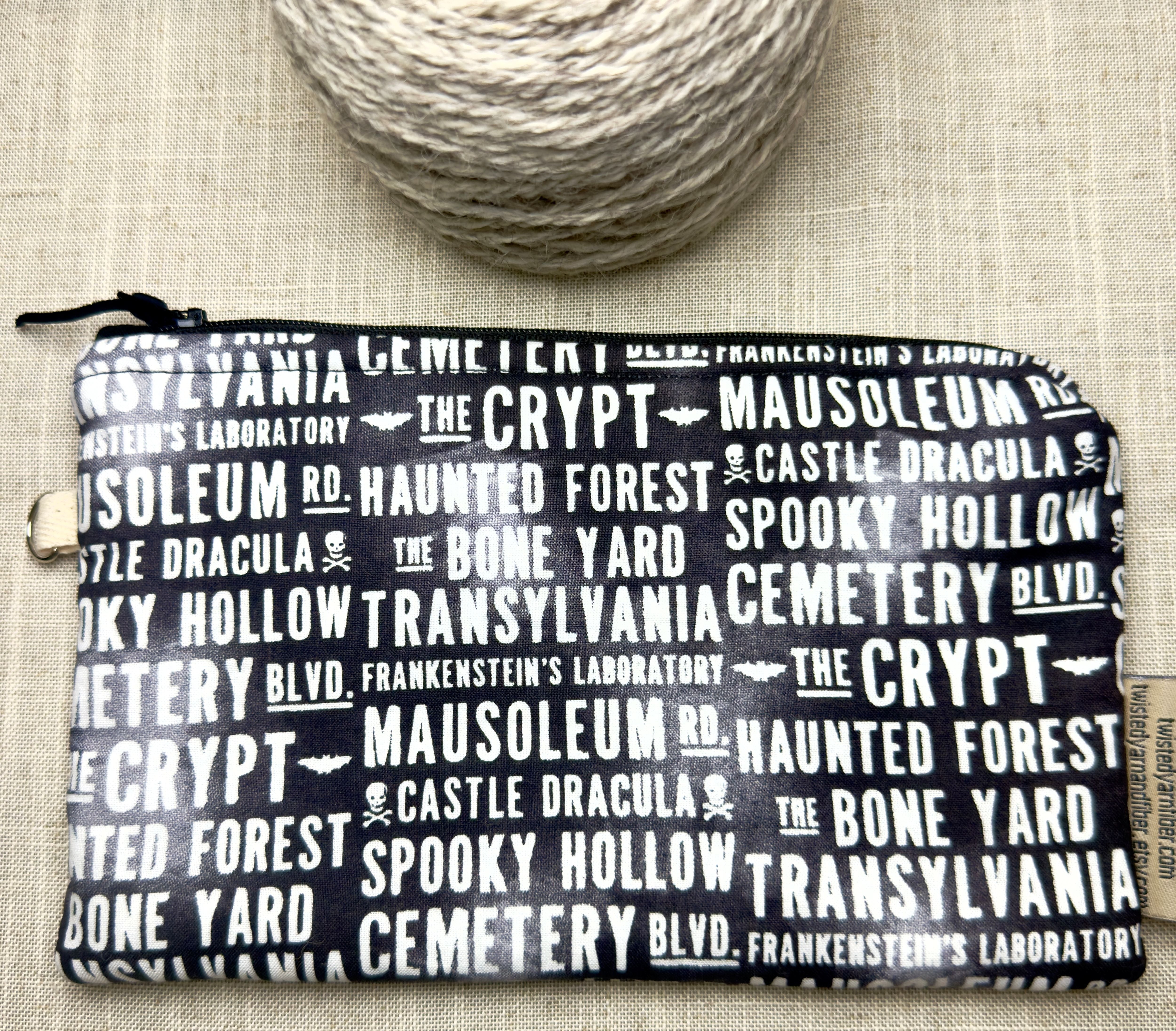 Spooky Zipped Notion Bag