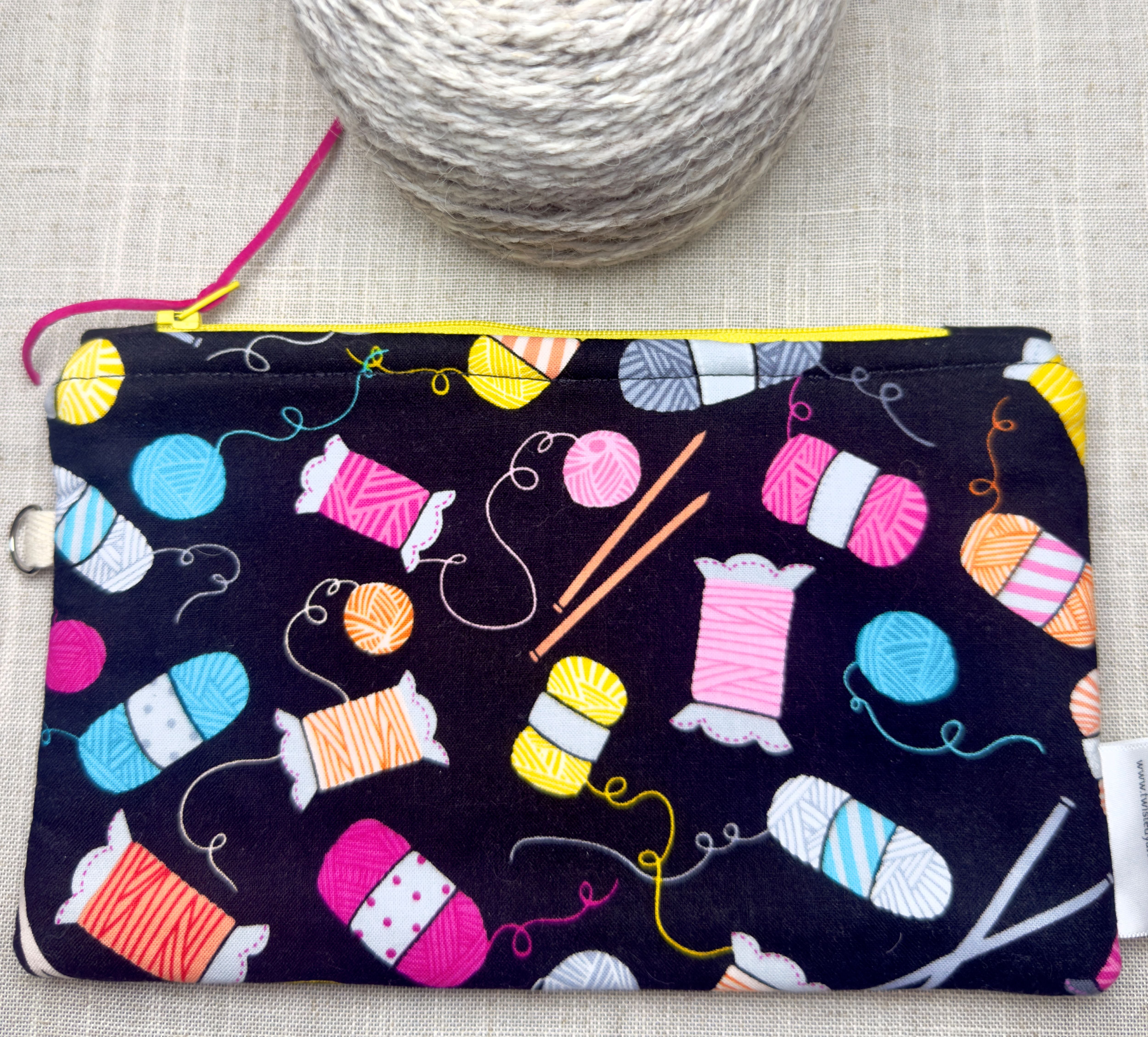 Zipped Notion Bag (zipper color varies)