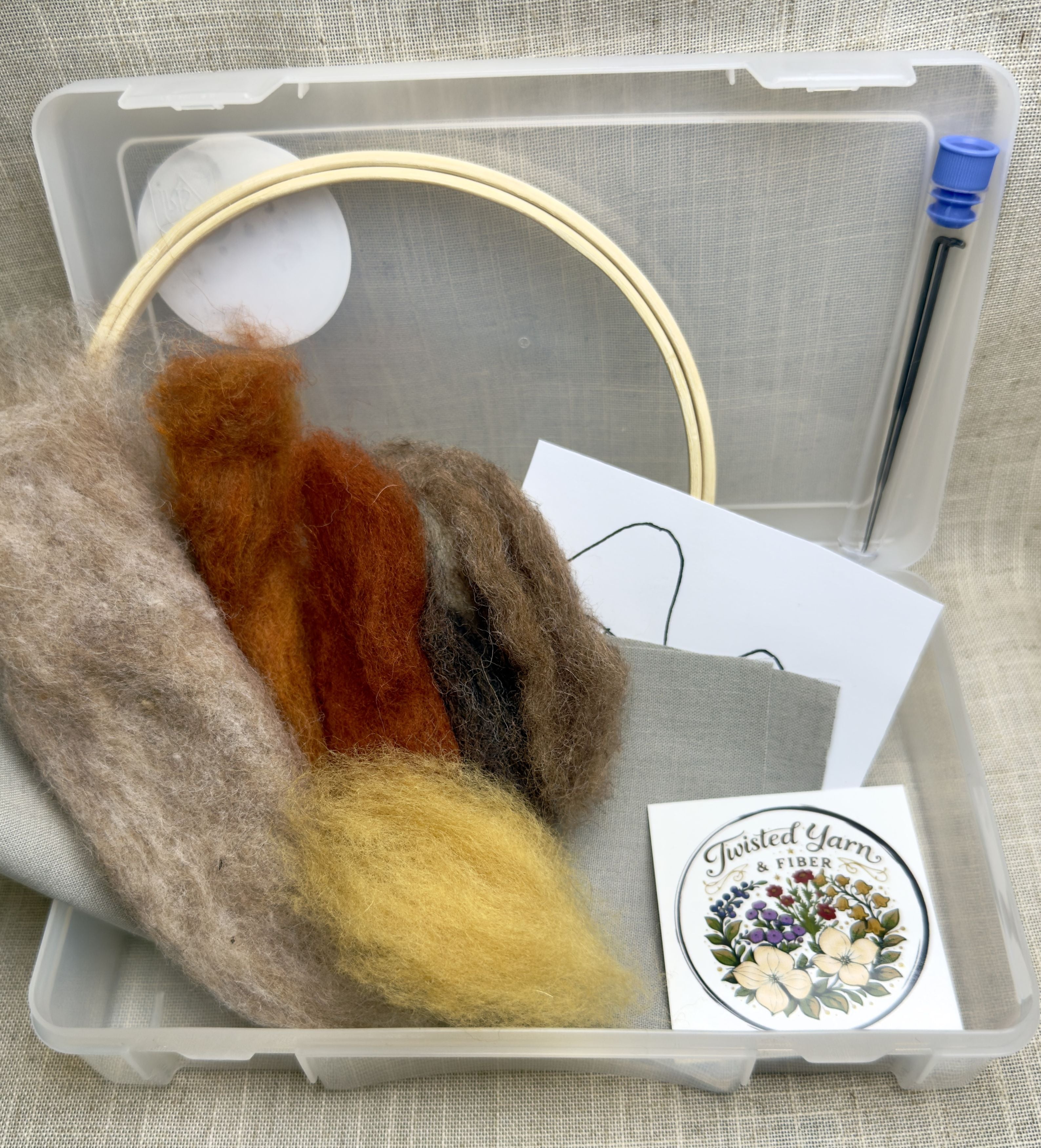 Orange Mushrooms Needle Felting Kit