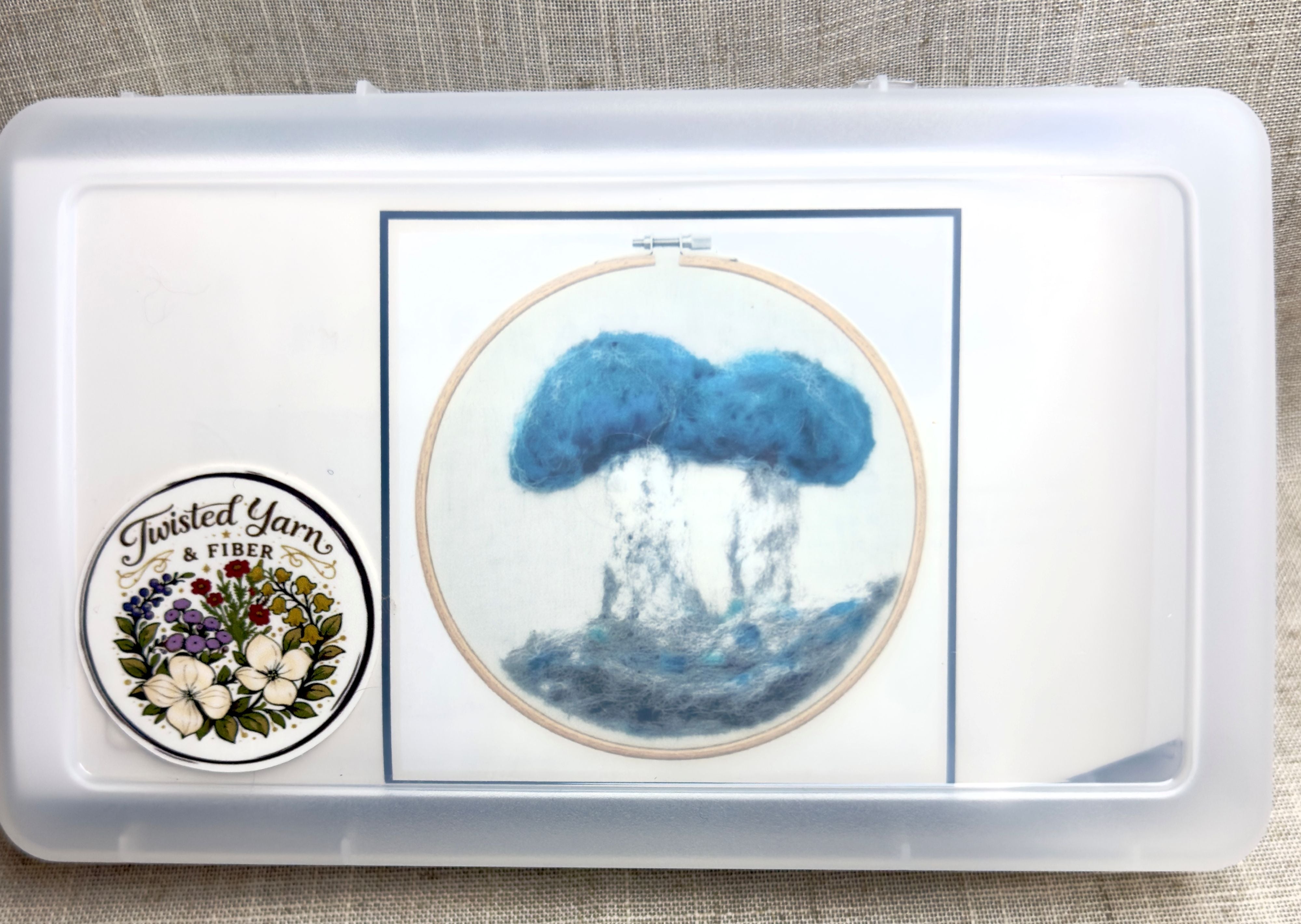 Blue Mushrooms Needle Felting Kit
