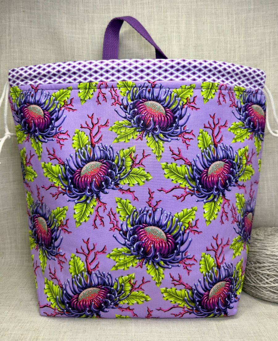 Purple Anemone Shweater Bag