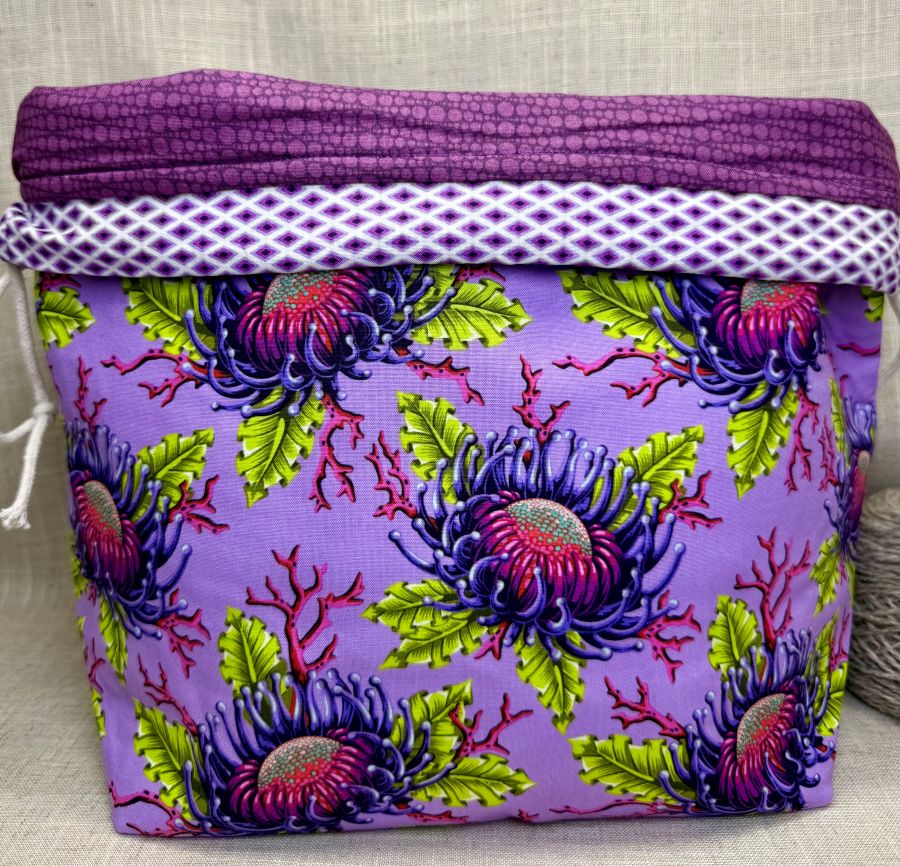 Purple Anemone Shweater Bag