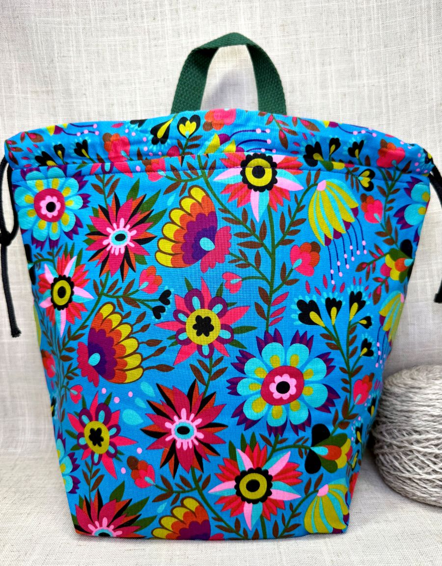 Folk Flowers Bucket Bag