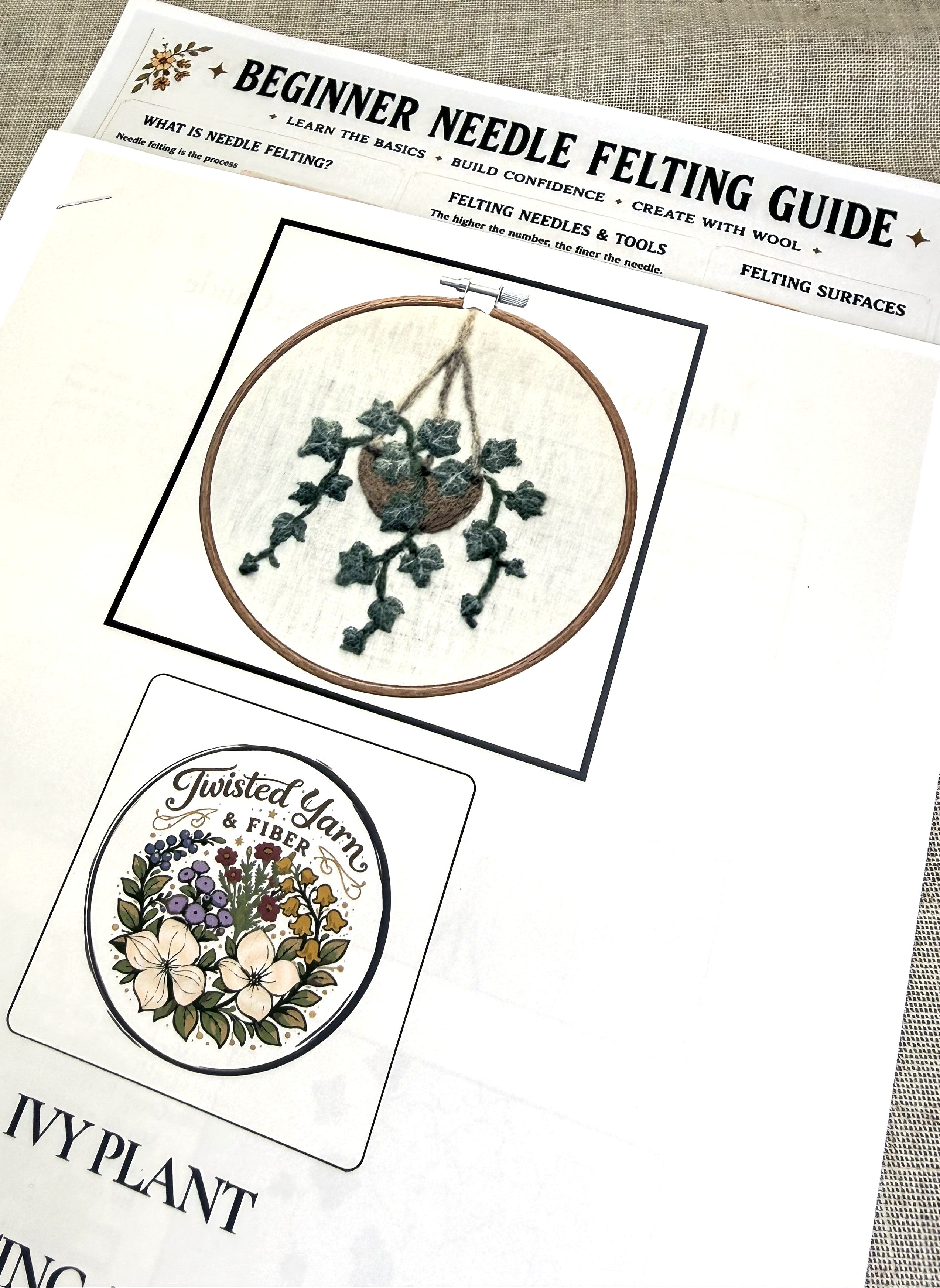 Ivy Plant Needle Felting Kit