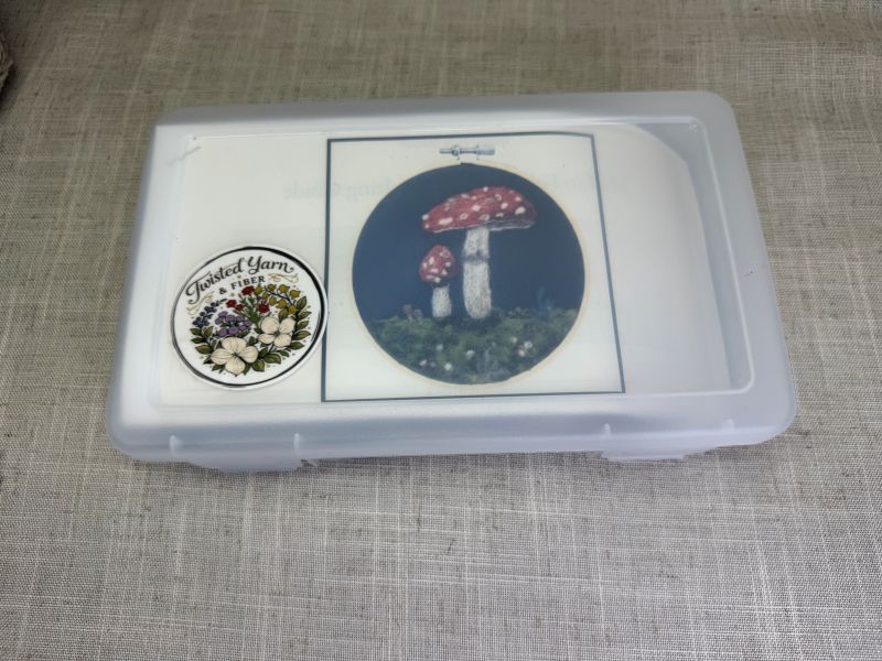 Red Cap Mushroom/  Amanita Muscaria/ Fly Agaric Needle Felting Kit (Navy)