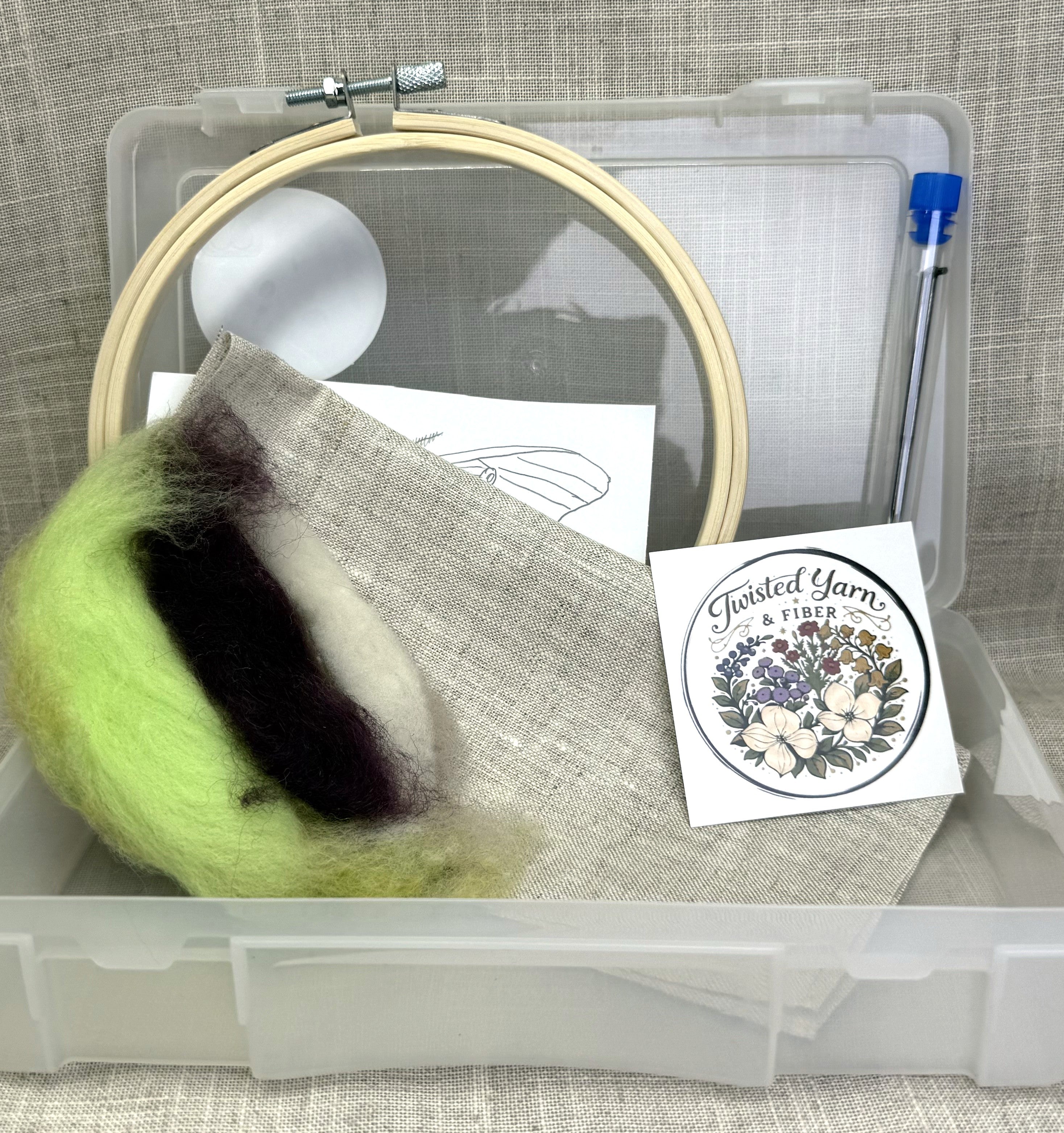 Luna Moth Needle Felting Kit