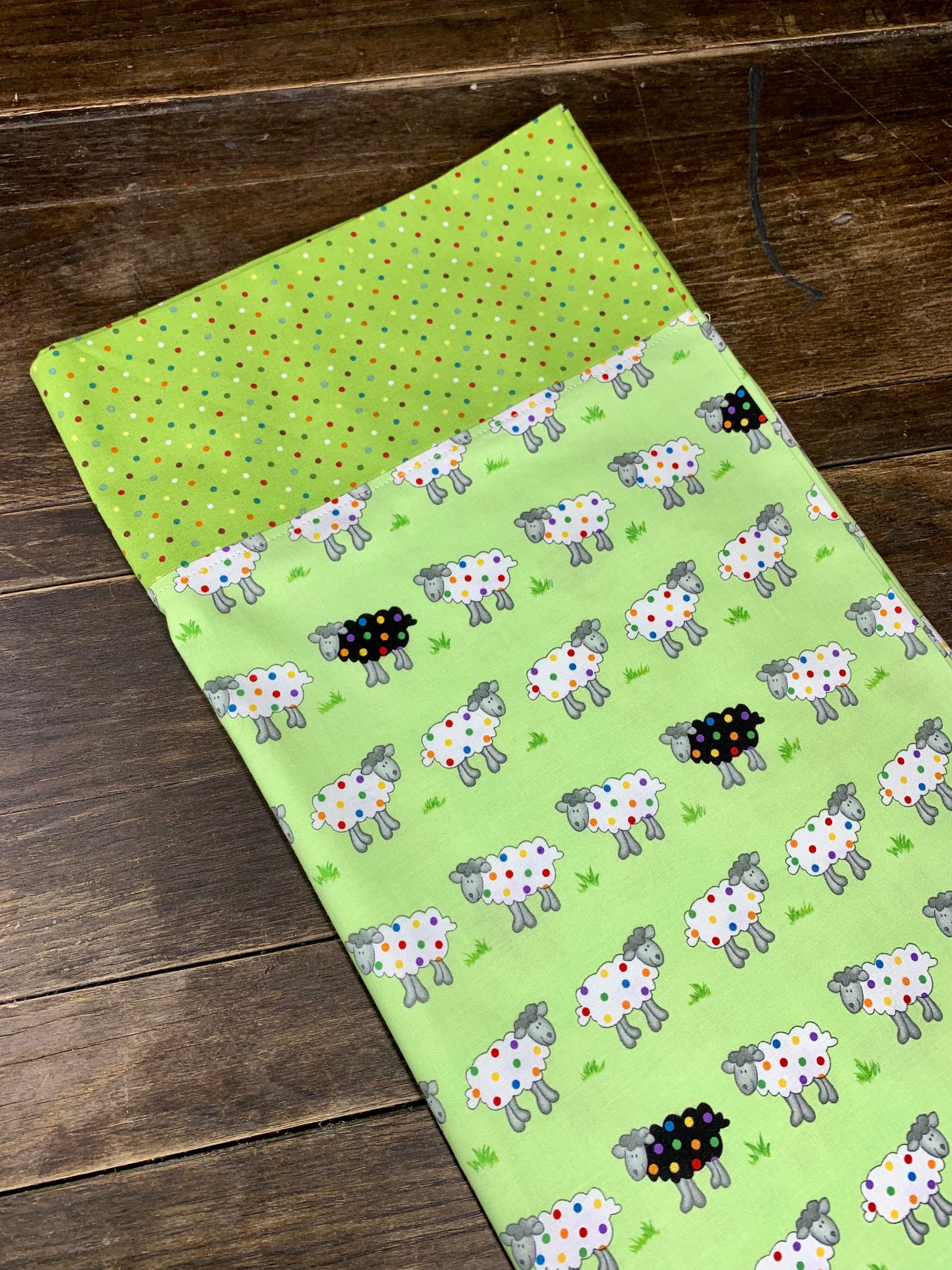 Sheep Green- Pillowcase