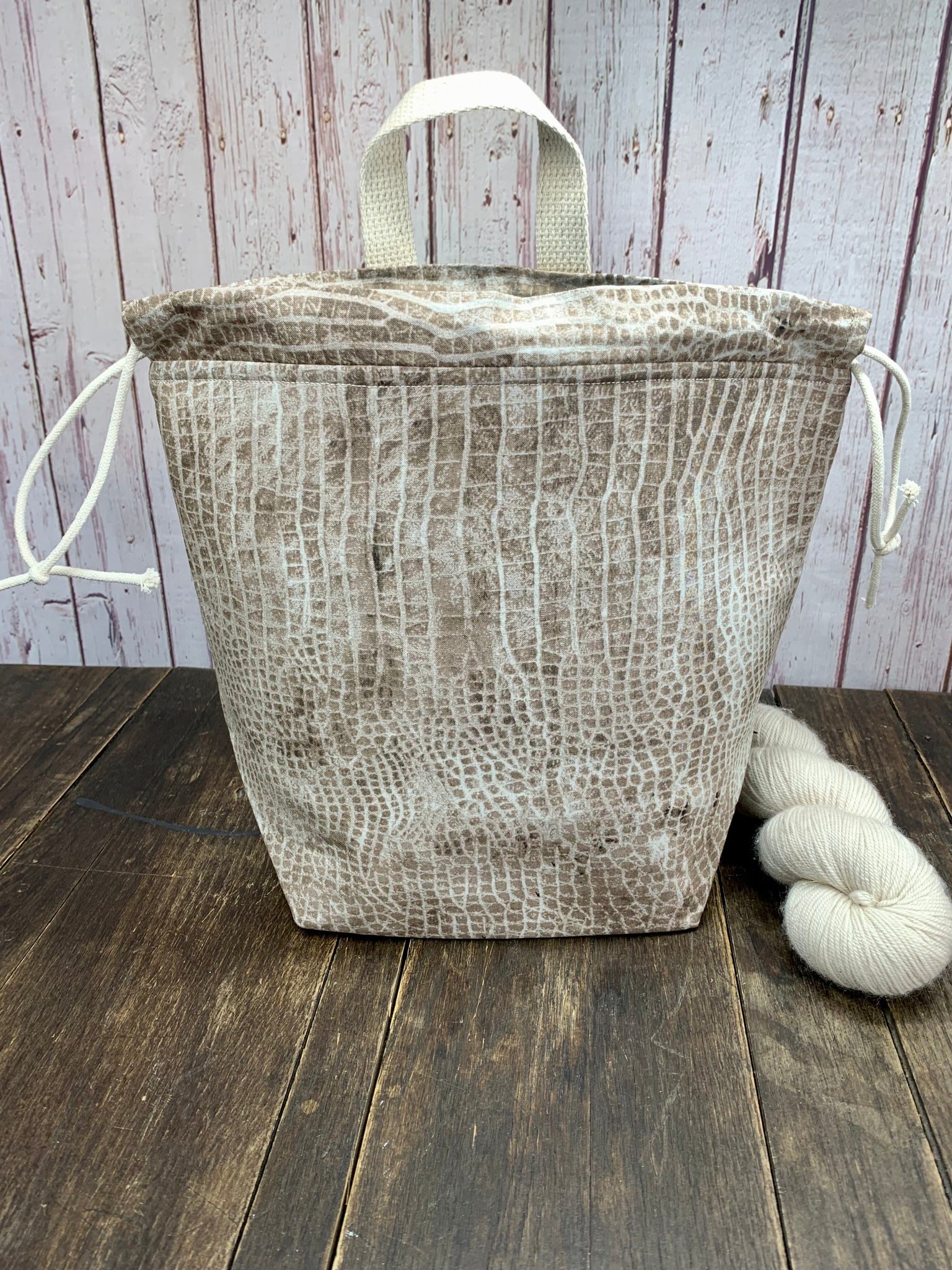 Natural Croco Bucket Bag Sale