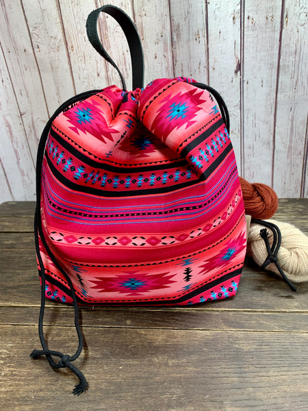 Pink Southwestern Shweater Bag